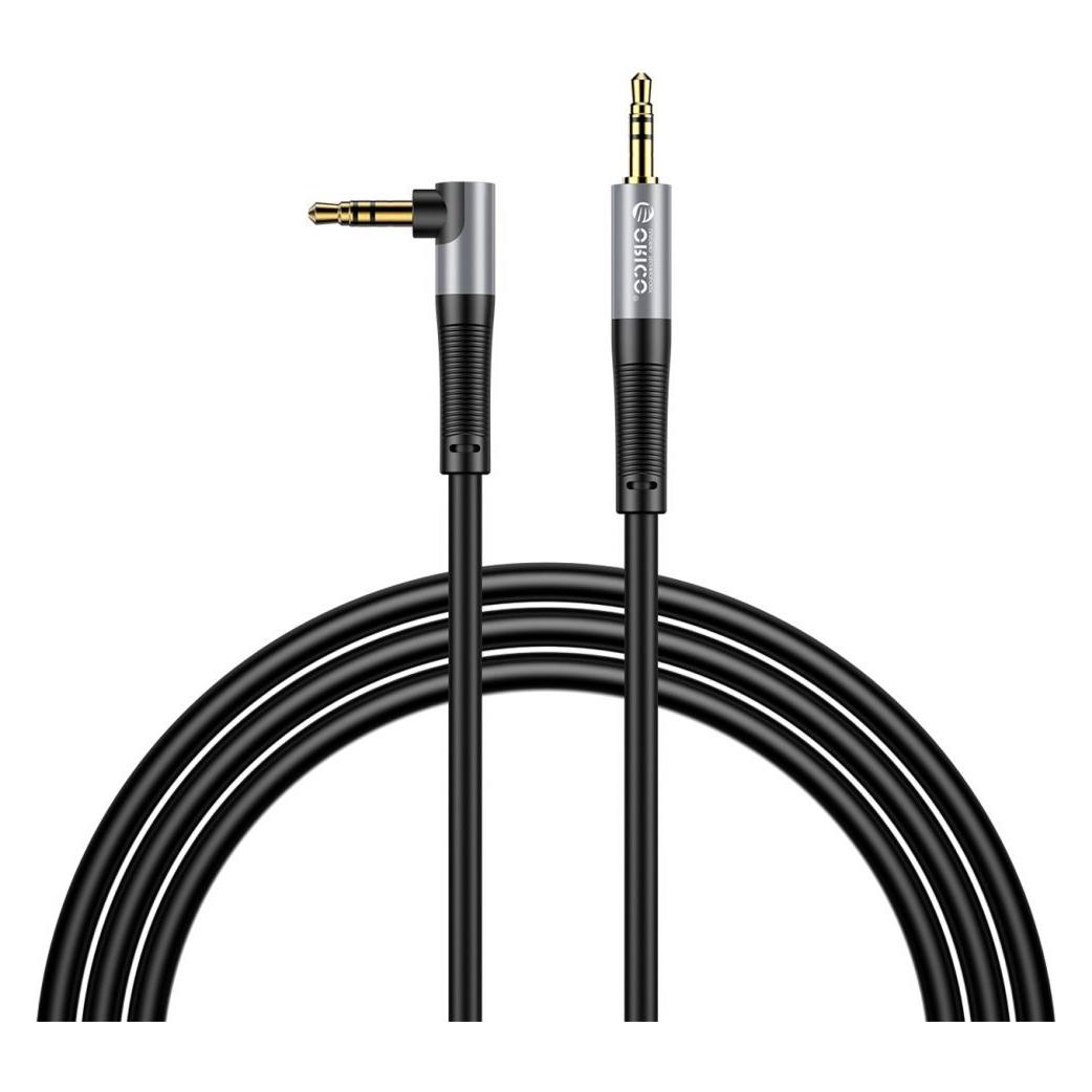 Orico Kabel Kabel kątowy audio AXW mini jack 3.5 mm męski do męskiego 1 m - czarny (1 m, AUX Kabel) (ORICO-AXW-10-BK-BP)