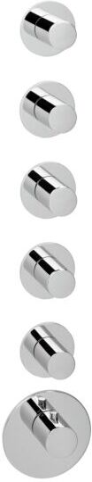 Herzbach Logic XL 5 Fertigmontageset 11.525015.1.01 Universal-Thermostat-Modul, rund, chrom