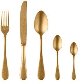 Mepra Vintage Flatware Set with Moka Spoons - 30 Pieces
