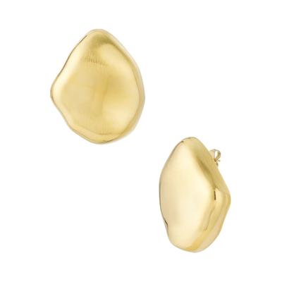 Paar Ohrstecker ADELIA´S "Ohrringe Ohrstecker aus Edelstahl mit weich unregelmäßiger Form", Damen, Gr. Damen, Edelstahl, gold (goldfarben), Ohrringe, Trendig wirkender Modeschmuck mit markanter, unregelmäßiger Form