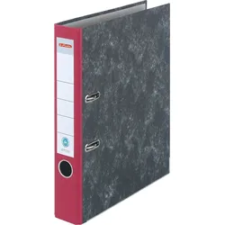 herlitz Ordner A4 maX.file nature Wolkenmarmor 50mm rot