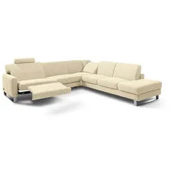 Segmüller Werkstätten Ecksofa Canto Stoff Beige Creme