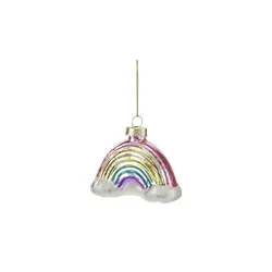 HOME STORY Weihnachtsbaumschmuck Regenbogen   ¦ mehrfarbig ¦ Glas,Aluminium ¦ Maße (cm): B: 7,6 H: 6 T: 3.2
