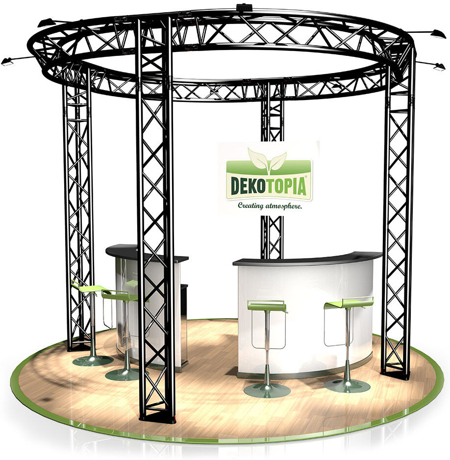 Naxpro-Truss Messestand Fd 33 - 6,5 X 3 M (Dxh) - 33 M² Schwarz
