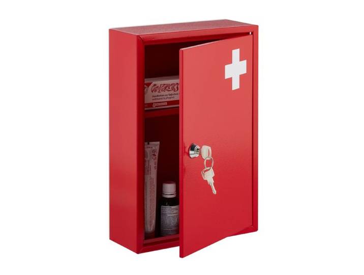 Relaxdays Abschließbarer Medizinschrank