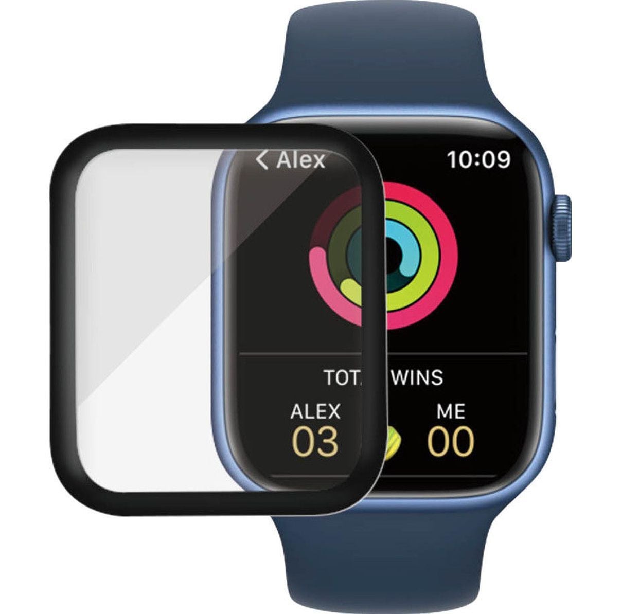 PanzerGlass Screenprotector voor Apple Watch Series 8, 7, 45mm