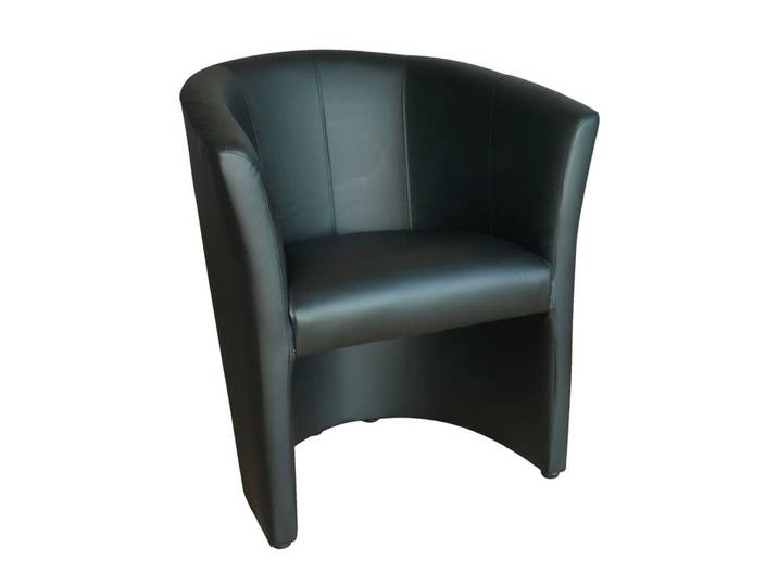 Cocktailsessel Boston Kunstleder Schwarz
