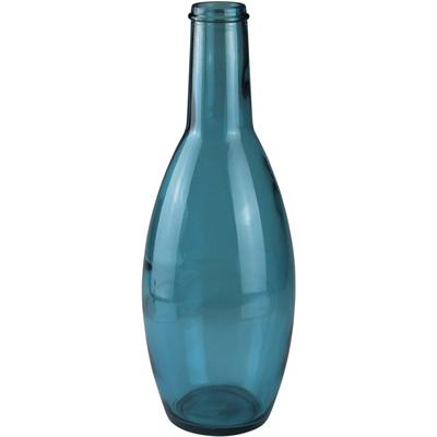 Bodenvase AM DESIGN, blau, B:16cm H:45cm T:16cm, Glas, Vasen, mundgelasen, Höhe 45 cm