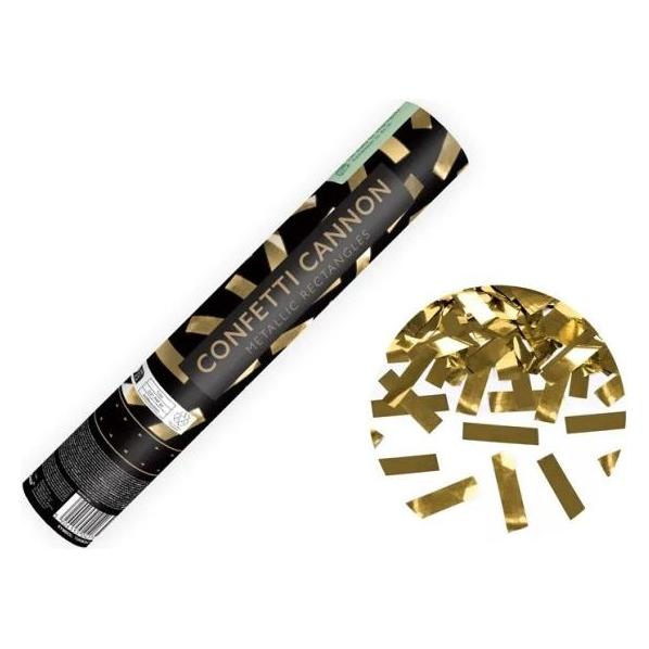 Partydeco Konfettikanone - 28cm - Metallic Flitter - Gold (TUKM28-019)