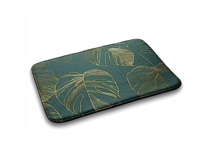 Tulup 90x60 cm rutschfest Weich Matte Badezimmermatte Schlafzimmer Rechteckig Dekoration Teppich Badezimmerteppich - Grün