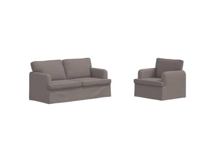 GHVBNMF 2-Tlg Sofaset Taupe Ecksofa Modulares Polstersofa aus Stoff Bequemes 2-teiliges Polstermöbel Set mit Schaumstoffkissen und Metallrahmen für Wohnzimmer und Schlafzimmer.