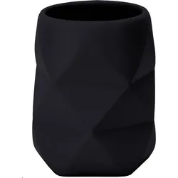 Kleine Wolke Zahnputzbecher Crackle Schwarz 8x10x8