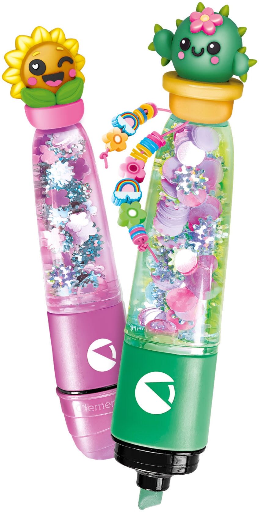 Kreativset CLEMENTONI "Idea, Deine Textmarker-Kreationen - Garten", bunt, Kreativsets, Kinder, Kreativset