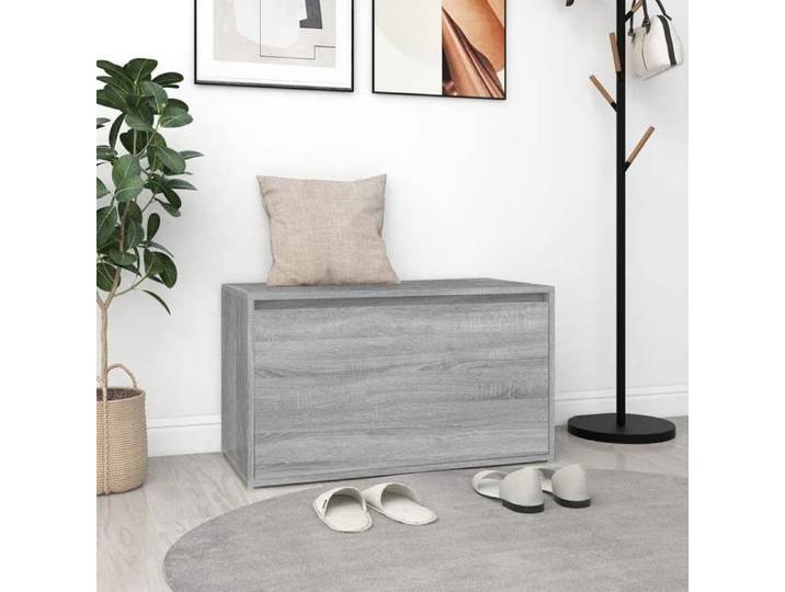 1pc Gris Banquette charge max : 110 kg - Magnifique Banc d'entrée 80x40x45cm Sonoma gris Bois d'ingénierie CL5771570