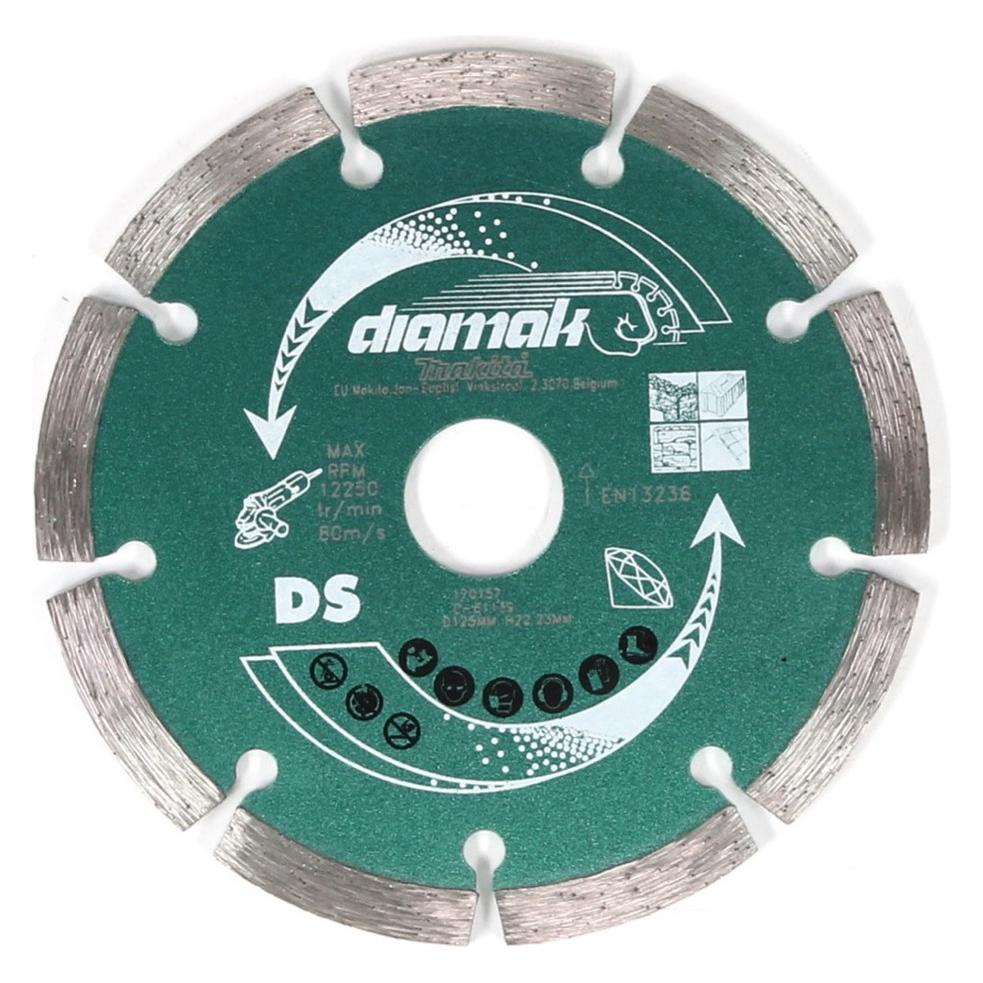 Makita Diamak 125 mm 5 Stk. ( 5x D-61139 ) Diamant Trennscheibe für Stein, Beton Aufnahme 22,23 mm (D-61139)