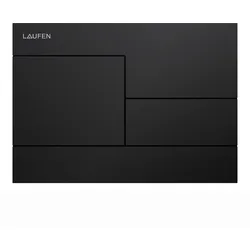 LAUFEN INEO Betätigungsplatte SKYline, für WC-Element, Zweimengenbetätigung, H9001187160001, Farbe: Schwarz Matt