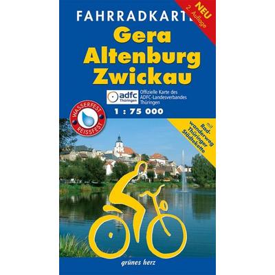 Fahrradkarte Gera, Altenburg, Zwickau, Sonstige von , Grünes Herz, 978-3-86636-192-8