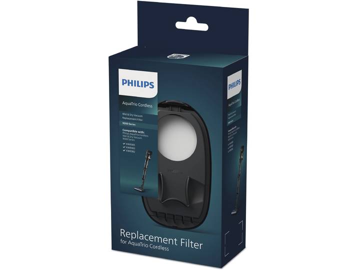 PHILIPS Filter-Set Filtersatz, XV1791/01 , schwarz, Filterkartuschen, Wechselfilter für Model des AquaTrio Nass- / Trockensauger, Filter-Set