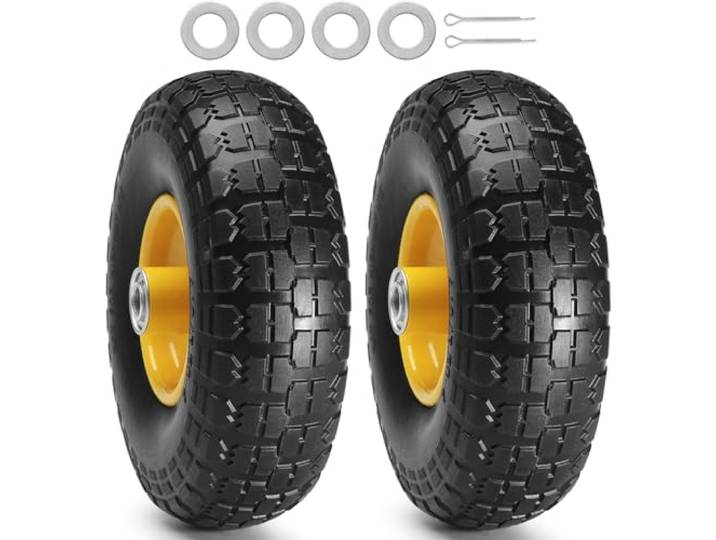 VEVOR Solide PU platte banden voor wagen tuin aanhangers dynamische belasting 181,4 kg statische belasting 204,1 kg tubeless banden