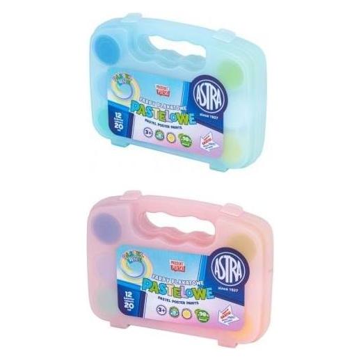 Astra Temperafarben 12 x 20ml Pastellfarben, im Plastiketui (rosa) (20 ml) (301122007)