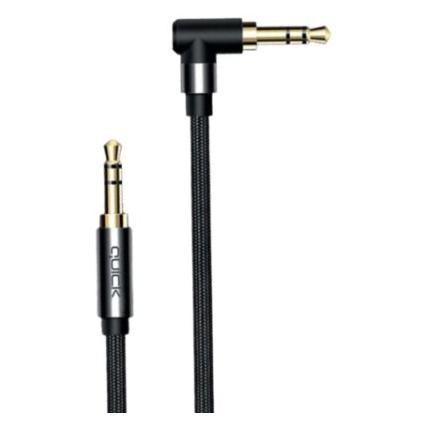 Quick Kabel Jack 3.5mm - Jack 3.5mm x2 1 m czarny (4752168141304) (1 m, AUX Kabel) (4752168141304)