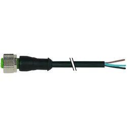Murr Elektronik M12 Bu. 0° B codiert PUR 5x0.34 sw UL/CSA+schleppk. 10m, Elektronikkabel + Stecker, Schwarz