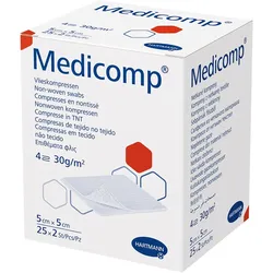 Medicomp Vlieskomp.steril 5x5 cm 4lagig 25X2 St