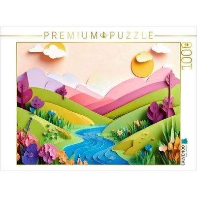 CALVENDO Puzzle Mai: Mit der Kraft der Sonne sprießen alle Blätter und viele Blumen zeichnen bunte Tupfer auf die Wiese. | 1000 Teile Lege-Größe 64x48