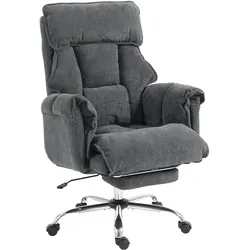BÜROSTUHL höhenverstellbar Dunkelgrau 80/80/106 cm
