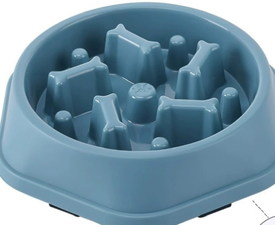 Friendly Fresh Finds Smart Slow Feeder Dog Bowl Anti Choking Puzzle Feeding Dish For Healthy Eating blue