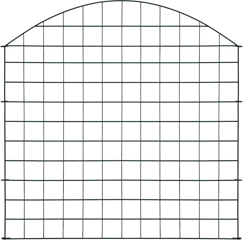 vidaXL Set de valla de jardín arqueada verde 77,5x78,5 cm Verde