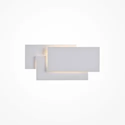 Wandlampe Wandleuchte Esszimmerlampe Schlafzimmerleuchte Metall weiß LED L 26cm