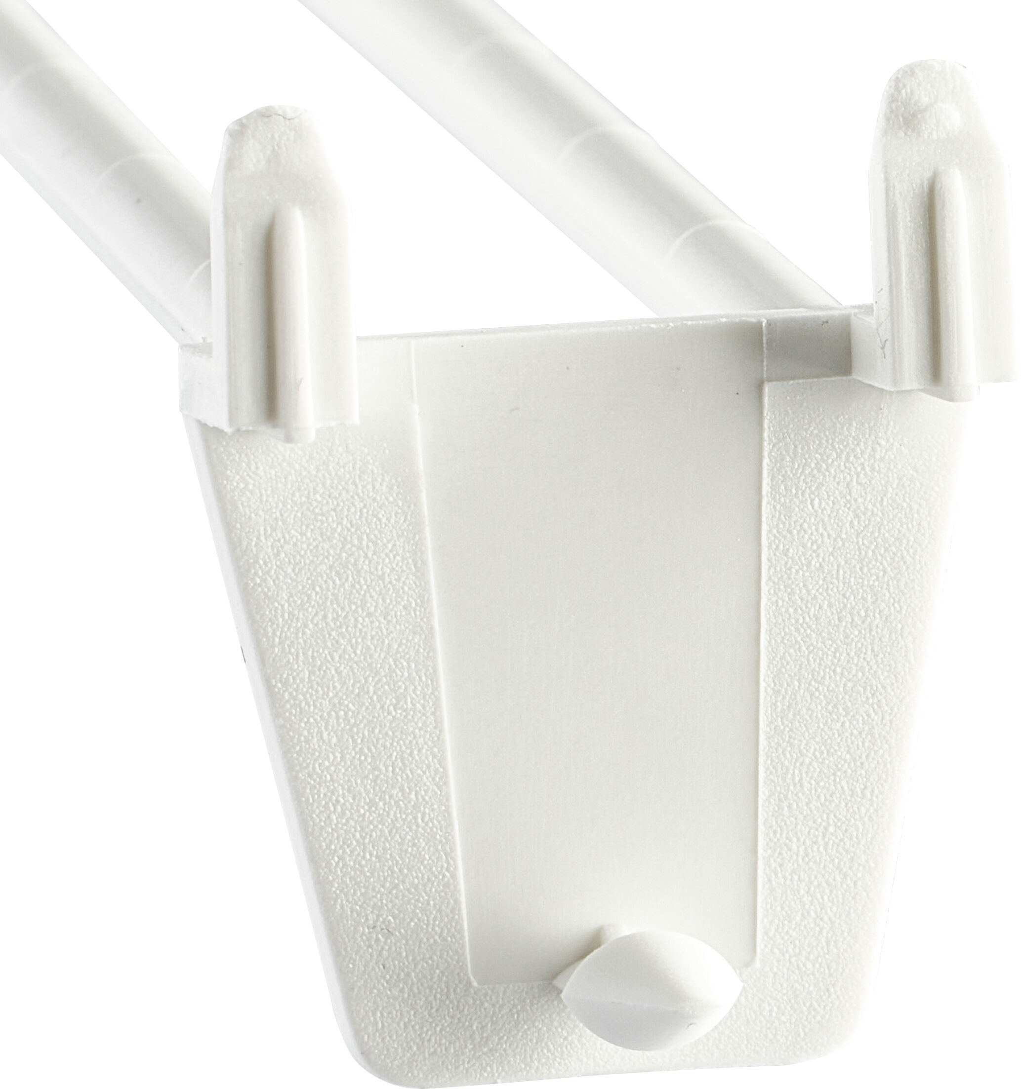 SPRINTIS 100 Unités - Broches pour rayonnage à 3 crochets perforants, broche double, blanc 100 mm, Polyamid 66, Glasfaser