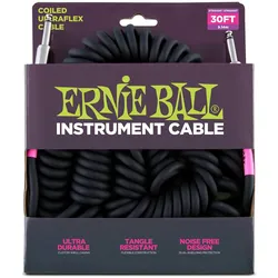 Ernie Ball Spiralkabel EB6044 BLK - Instrumentenkabel