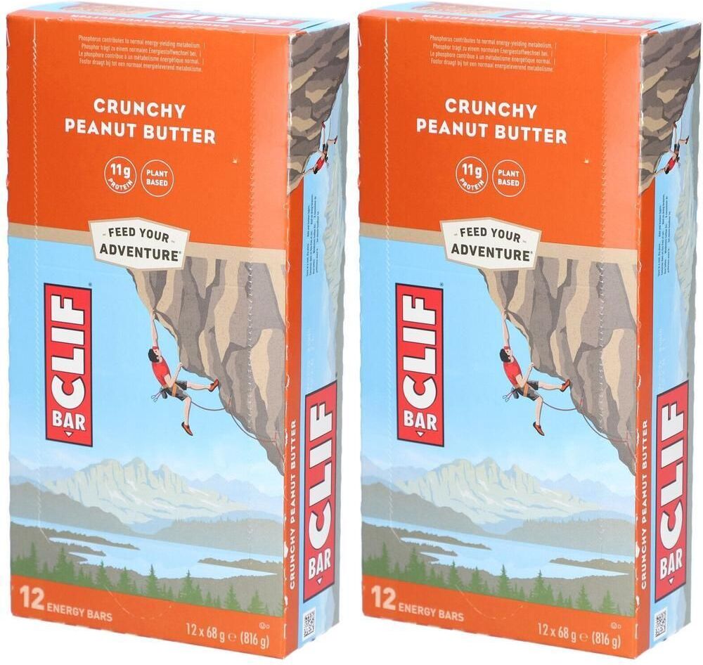 Clif Bar, Crunchy Peanut Butter, Riegel 12x68g 2x 2x12x68 g