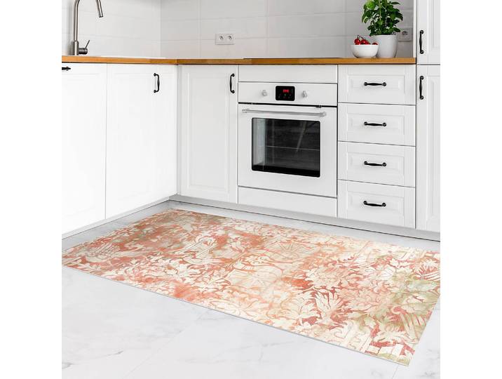 Tapis en vinyle Tissage ornemental II 110 x 220cm Beige