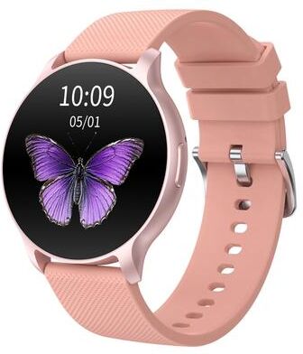 Everyday Crate QS80 Pro AMOLED Smartwatch Fitness Smart Watch With Heart Rate Monitor And Bluetooth pink