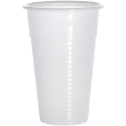 DayBays 200 Stk. Trinkbecher 200ml Ø7cm Plastikbecher 0,2L weiß PP