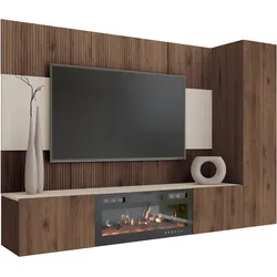 WOHNWAND Deromi VI mit Kamin