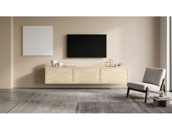 Sideboard hängend Buche Weiß geölt