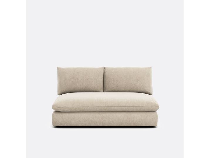 LA REDOUTE Élément banquette 2 places pour canapé modulable, en polyester chiné, MALO Beige, Made in France