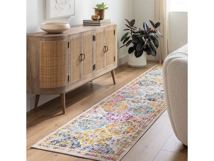 Teppich LIVABLISS CUZCO , orange, B:80cm H:11,4mm L:365cm, Polyester, Polypropylen (PP), Teppiche, Teppich