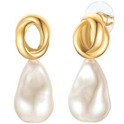 Paar Ohrhänger YOKOAMII "Set: Y90", gold (gelbgold), Ohrringe, Damen, 34,1, mit Perle