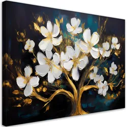 WANDBILD baum des lebens glamour abstrakte blumen