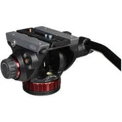 Manfrotto MVH502AH, Fluid Video-Neigekopf (Videokopf), Stativkopf, Schwarz