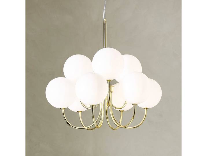 Bianco 9 Suspension Gold/White - Markslöjd - Salon / séjour - Métal - Multi-ampoules