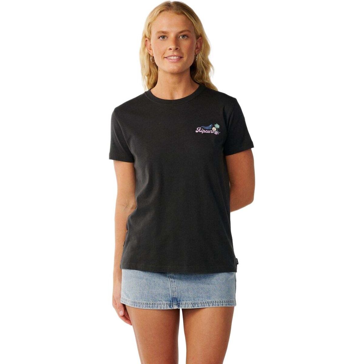 RipCurl Beach Days Standard Tee washed black (8264) XS 0P9WTE-8264-XS