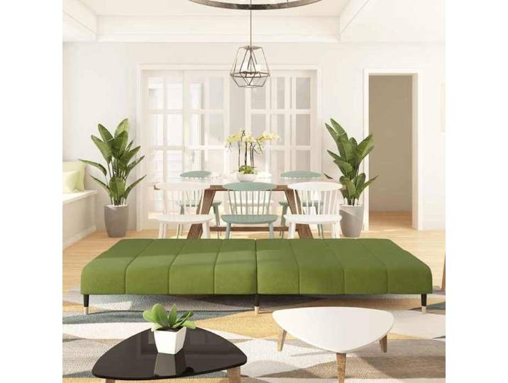 NEW Vert Sofa ergonomique - - Canapé-lit convertible - Sofa-lit - à 2 places vert clair velours(1parcel)7971174