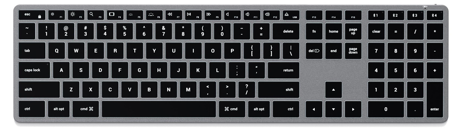 Satechi Slim X3 Bluetooth Toetsenbord - QWERTY - Grijs