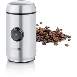 Kaffeemühle KM3879 (LBH 9,10x9,10x17,50 cm) - silber - LBH 9,10x9,10x17,50 cm